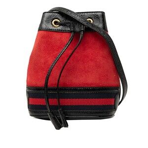 Gucci Mini Suede And Patent Web Ophidia #336416G75B